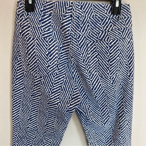 J. McLaughlin Herringbone Pants Womens 4 Mid Rise Straight Leg Zip Fly Pockets - Picture 6 of 6